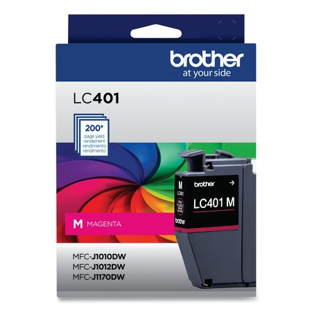 BROTHER Ink, 200 Page-Yield, Magenta LC401MS